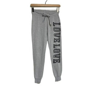Reflex Premium S gray‎ drawstring sweatpants with Love down the leg